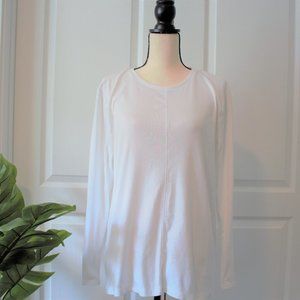 J Jill white longsleeve flowy shirt